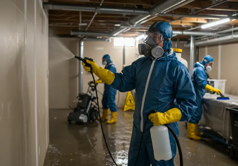 Basement Sanitization and Antimicrobial Treatment process in Calhoun County, IA