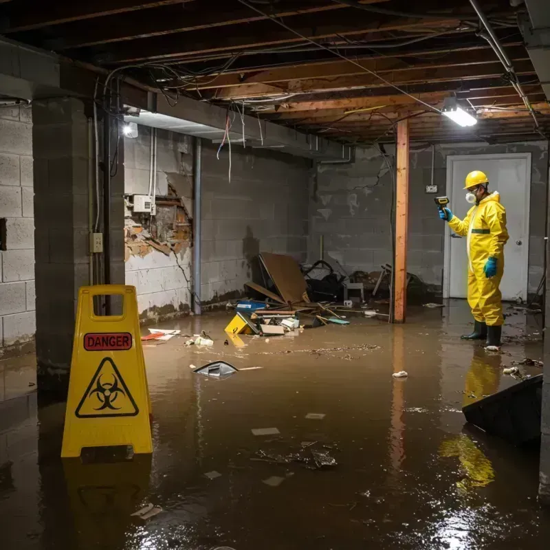 Flooded Basement Electrical Hazard in Calhoun County, IA Property